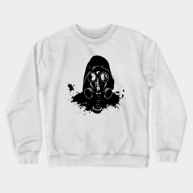 gas mask gasmask hooded man Crewneck Sweatshirt by StepInSky